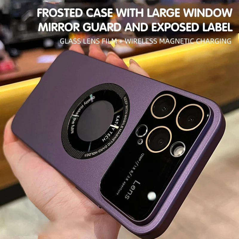 Magnetic large window mirror case