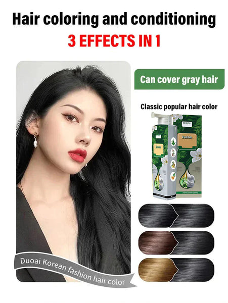 Pure Plant Extract For Grey Hair Color Bubble Dye