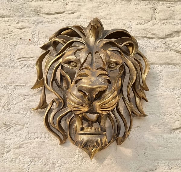 💥LAST DAY -70%OFF💥 - 🦁Rare Find-Large Lion Head Wall Mounted Art Sculpture🎁