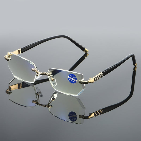 💥2023 New Sapphire High Hardness Anti-blue Progressive Far And Near Dual-Use Reading Glasses