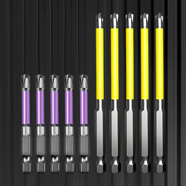 Cross and slotted screwdriver bits for electricians