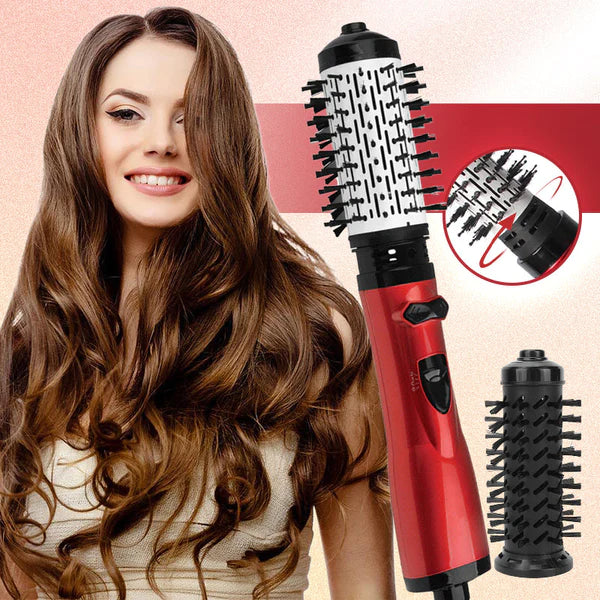 Rotary hair dryer - for drying, curling and straightening hair
