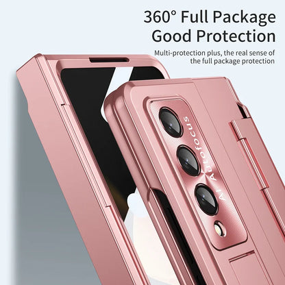 Samsung Zfold3/Zfold4 Flat Hinge Folding Electroplated Lens Film Mobile Phone Case