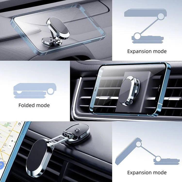 Foldable car magnetic phone holder