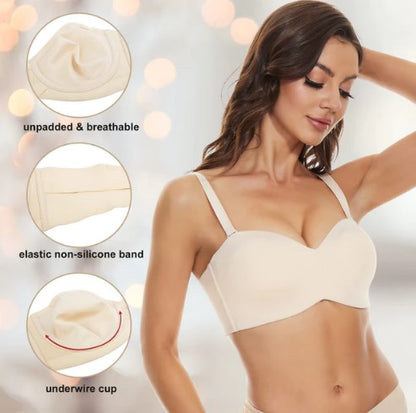 Brassiere style bra with removable straps